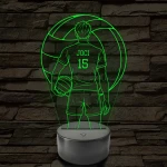 Röplabdás fiú – Névvel és Számmal kérhető 7 színű 3D led lámpa