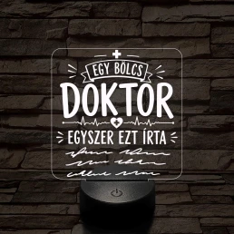 Humoros orvosi szakma lámpa – 7 színű, színváltós 3D LED lámpa