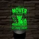 Nővérke cicás szakma lámpa – 7 színű, színváltós 3D LED lámpa