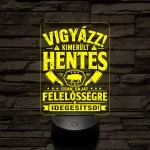 Hentes és mészáros szakmai lámpa – 7 színű, színváltós 3D LED lámpa