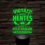 Hentes és mészáros szakmai lámpa – 7 színű, színváltós 3D LED lámpa