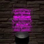 Autószerelő szakma lámpa – 7 színű, színváltós 3D LED lámpa