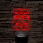Autószerelő szakma lámpa – 7 színű, színváltós 3D LED lámpa