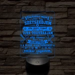 Autószerelő szakma lámpa – 7 színű, színváltós 3D LED lámpa