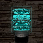 Autószerelő szakma lámpa – 7 színű, színváltós 3D LED lámpa