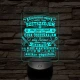 Autószerelő szakma lámpa – 7 színű, színváltós 3D LED lámpa