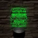 Autószerelő szakma lámpa – 7 színű, színváltós 3D LED lámpa