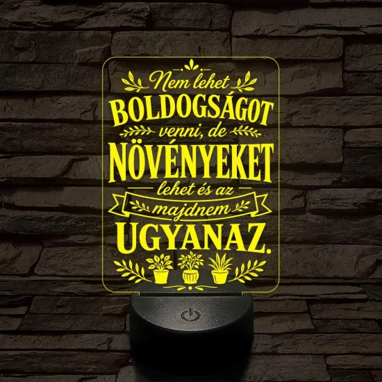Kertész szakma lámpa – 7 színű, színváltós 3D LED lámpa