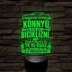 Autókarosszéria lakatos szakma lámpa – 7 színű, színváltós 3D LED lámpa