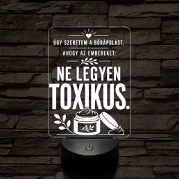 Kozmetikus szakma lámpa – 7 színű, színváltós 3D LED lámpa
