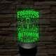 Fogász szakma lámpa – 7 színű, színváltós 3D LED lámpa
