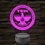 TEK Terrorelhárítási Központ embléma - 7 színű, színváltós LED lámpa