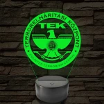 TEK Terrorelhárítási Központ embléma - 7 színű, színváltós LED lámpa
