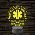 Országos Mentőszolgálat OMSZ embléma - 7 színű, színváltós LED lámpa