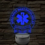 Országos Mentőszolgálat OMSZ embléma - 7 színű, színváltós LED lámpa