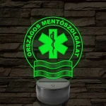 Országos Mentőszolgálat OMSZ embléma - 7 színű, színváltós LED lámpa