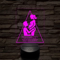 Szeretet Háromszög 7 színű 3D led lámpa