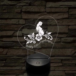 Anyák napi kismama lámpa 7 színű 3D led lámpa