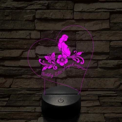 Anyák napi kismama lámpa 7 színű 3D led lámpa
