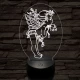 Angyalka 7 színű 3D led lámpa