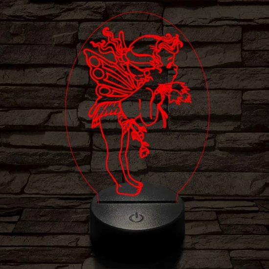 Angyalka 7 színű 3D led lámpa