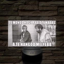 Rablótámadás 7 színű  3D led lámpa