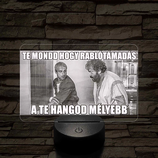 Rablótámadás 7 színű  3D led lámpa