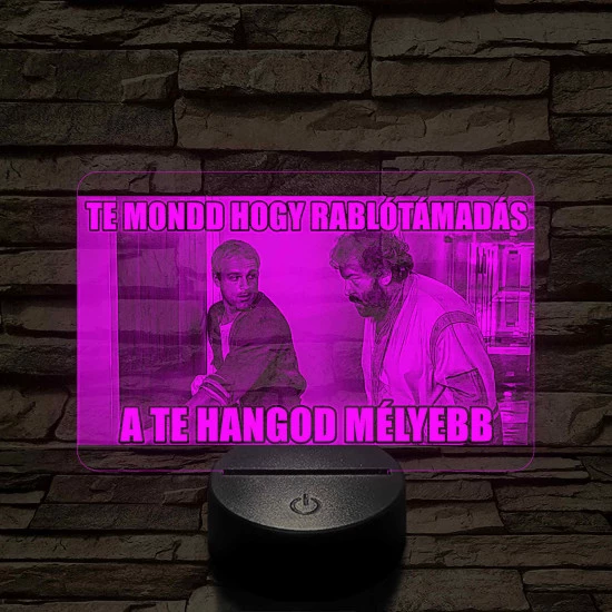 Rablótámadás 7 színű  3D led lámpa