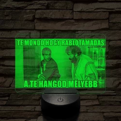Rablótámadás 7 színű  3D led lámpa