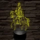 Lovas huszár 7 színű 3D led lámpa