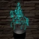 Lovas huszár 7 színű 3D led lámpa