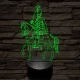 Lovas huszár 7 színű 3D led lámpa