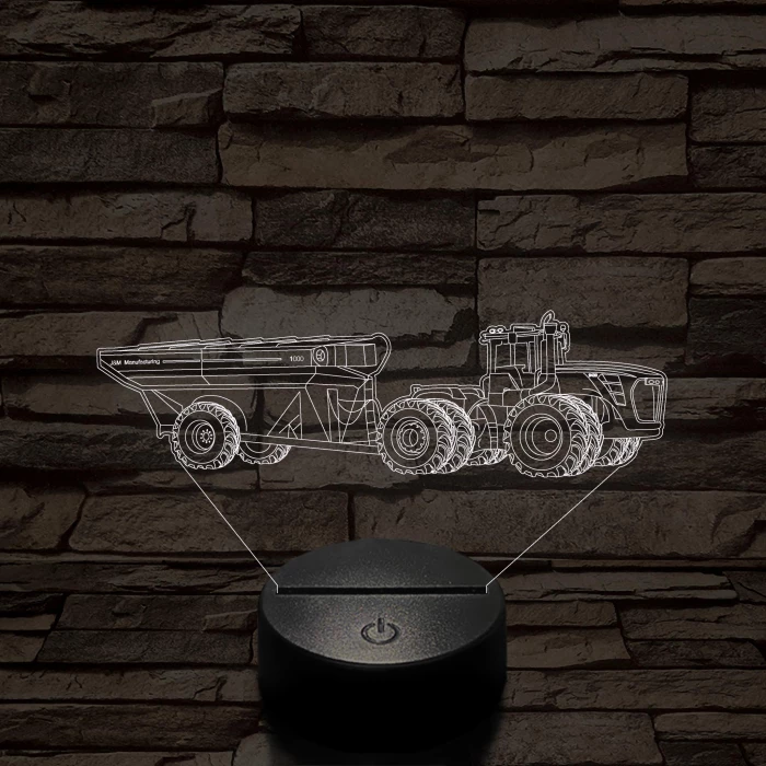 John Deere Traktor 9430, 7 színű 3D led lámpa