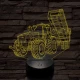 Traktor-pótkocsival 3D led lámpa