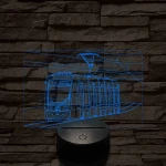 CAF villamos 7 színű 3D led lámpa