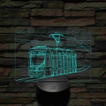CAF villamos 7 színű 3D led lámpa