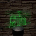 CAF villamos 7 színű 3D led lámpa