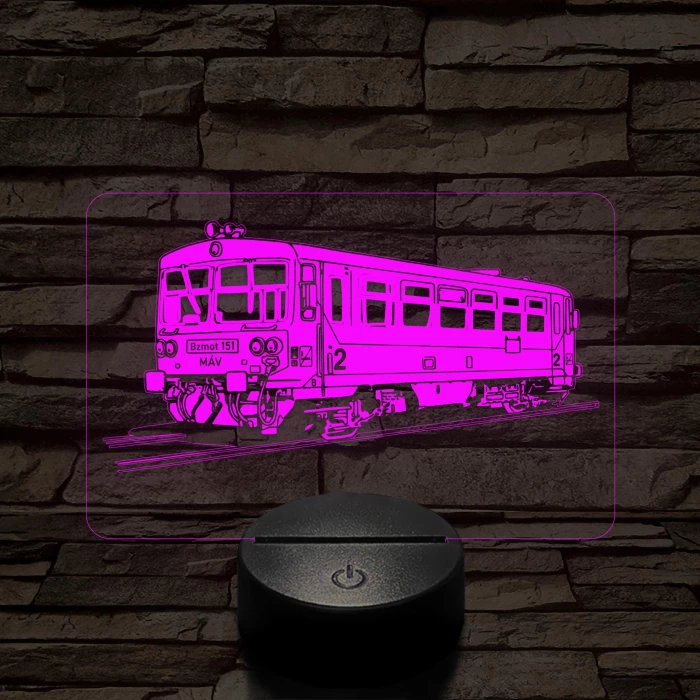 Bzmot vonat 7 színű 3D led lámpa
