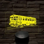 Bzmot vonat 7 színű 3D led lámpa