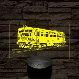 Bzmot vonat 7 színű 3D led lámpa