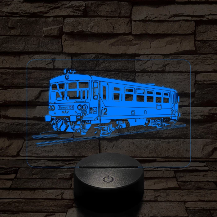 Bzmot vonat 7 színű 3D led lámpa