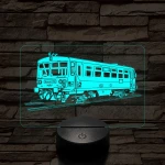 Bzmot vonat 7 színű 3D led lámpa