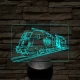 Sziszis Taurus mozdony - 7 színű, színváltós 3D LED lámpa