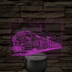 Flirt mozdony - 7 színű, színváltós 3D LED lámpa