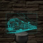 Flirt mozdony - 7 színű, színváltós 3D LED lámpa