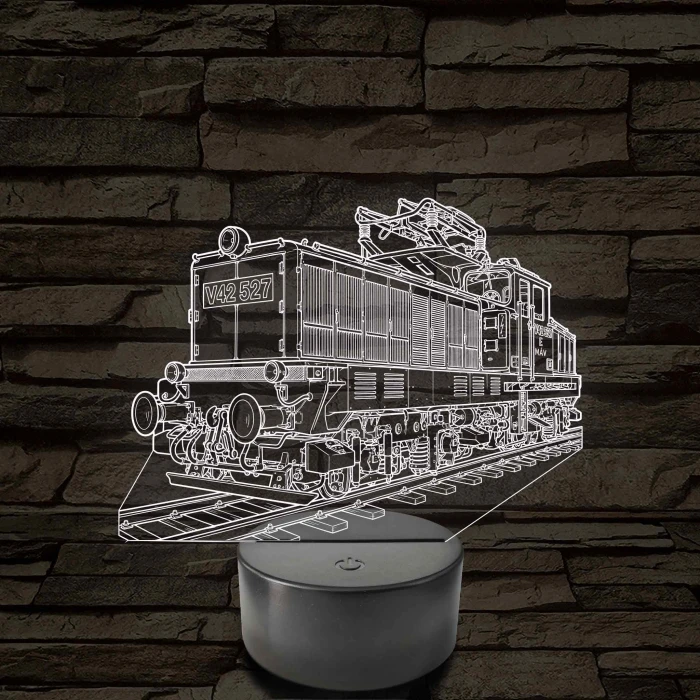 V42 527 Leó villanymozdony - 7 színű, színváltós LED lámpa