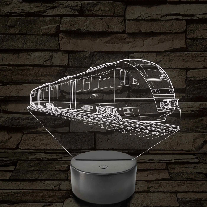 CFR Săgeata Albastră Siemens Desiro motorvonat - 7 színű, színváltós LED lámpa