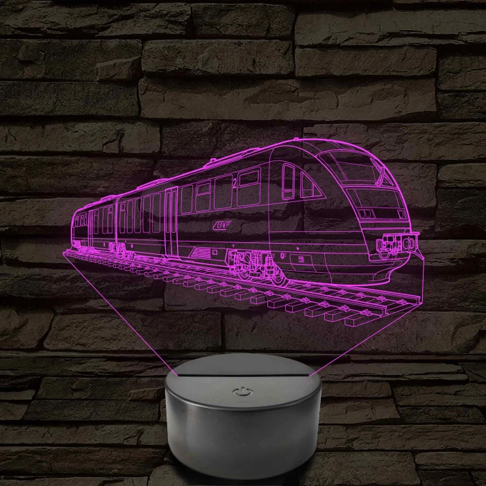 CFR Săgeata Albastră Siemens Desiro motorvonat - 7 színű, színváltós LED lámpa