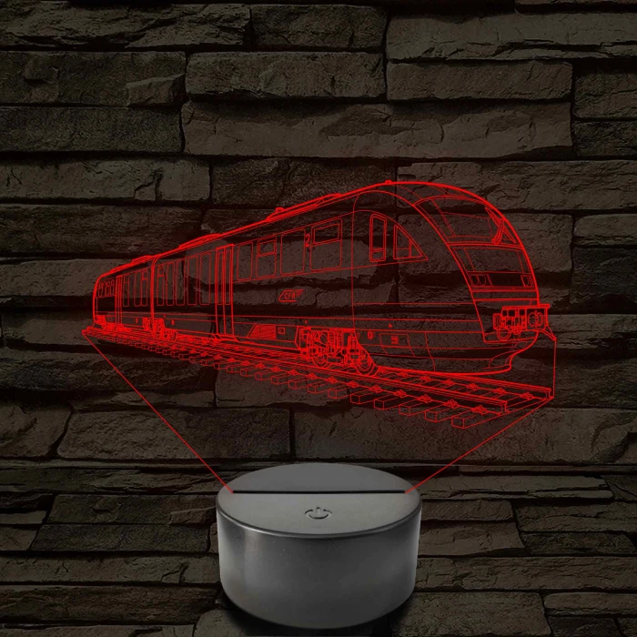 CFR Săgeata Albastră Siemens Desiro motorvonat - 7 színű, színváltós LED lámpa