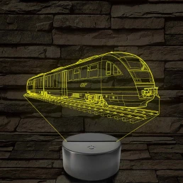 CFR Săgeata Albastră Siemens Desiro motorvonat - 7 színű, színváltós LED lámpa
